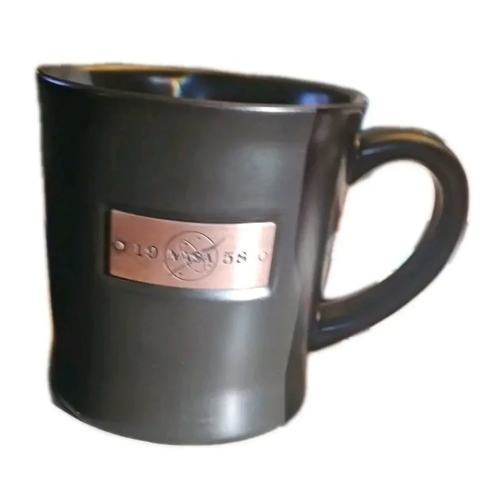 NASA Black Ceramic Mug With Copper Emblem 
